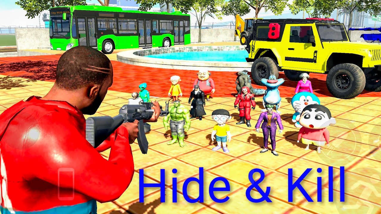Franklin Play Hide & Kill Game. लुका छिपी खेल 🤣  #video 