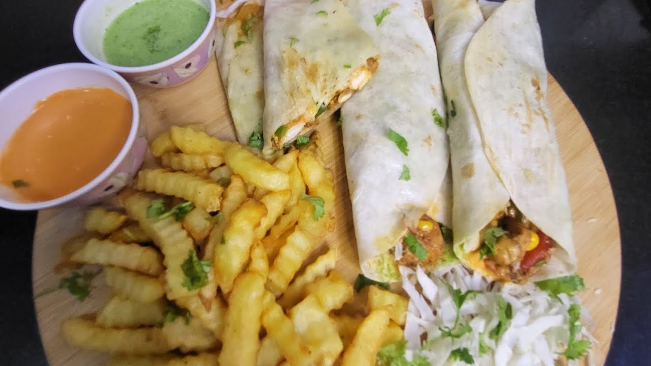 Paneer Vegetable Wrap by Leena's Home Kitchen.