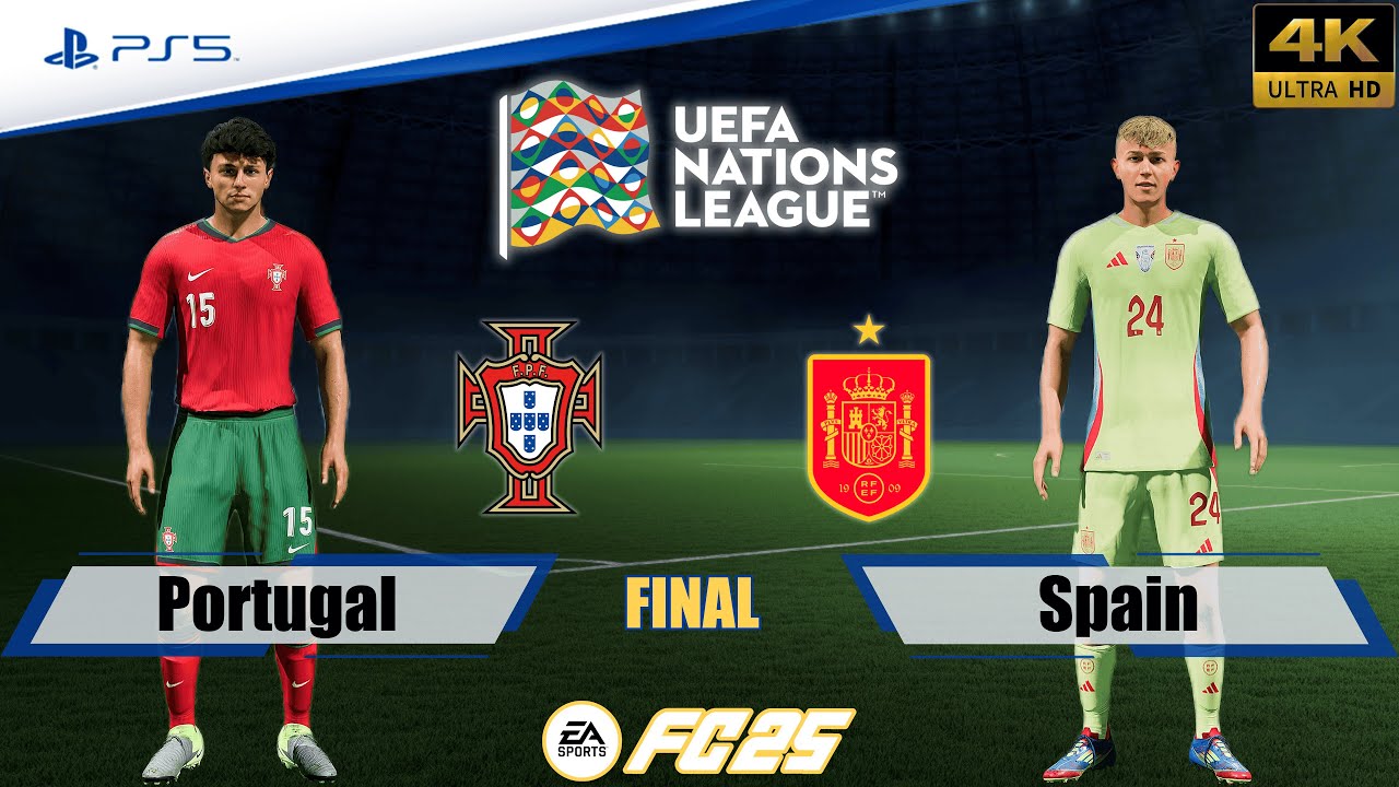 FC 25 - Portugal vs. Spain Ft. Ronaldo, Yamal | UEFA Nations League - Final | Full Match | PS5™ [4K]