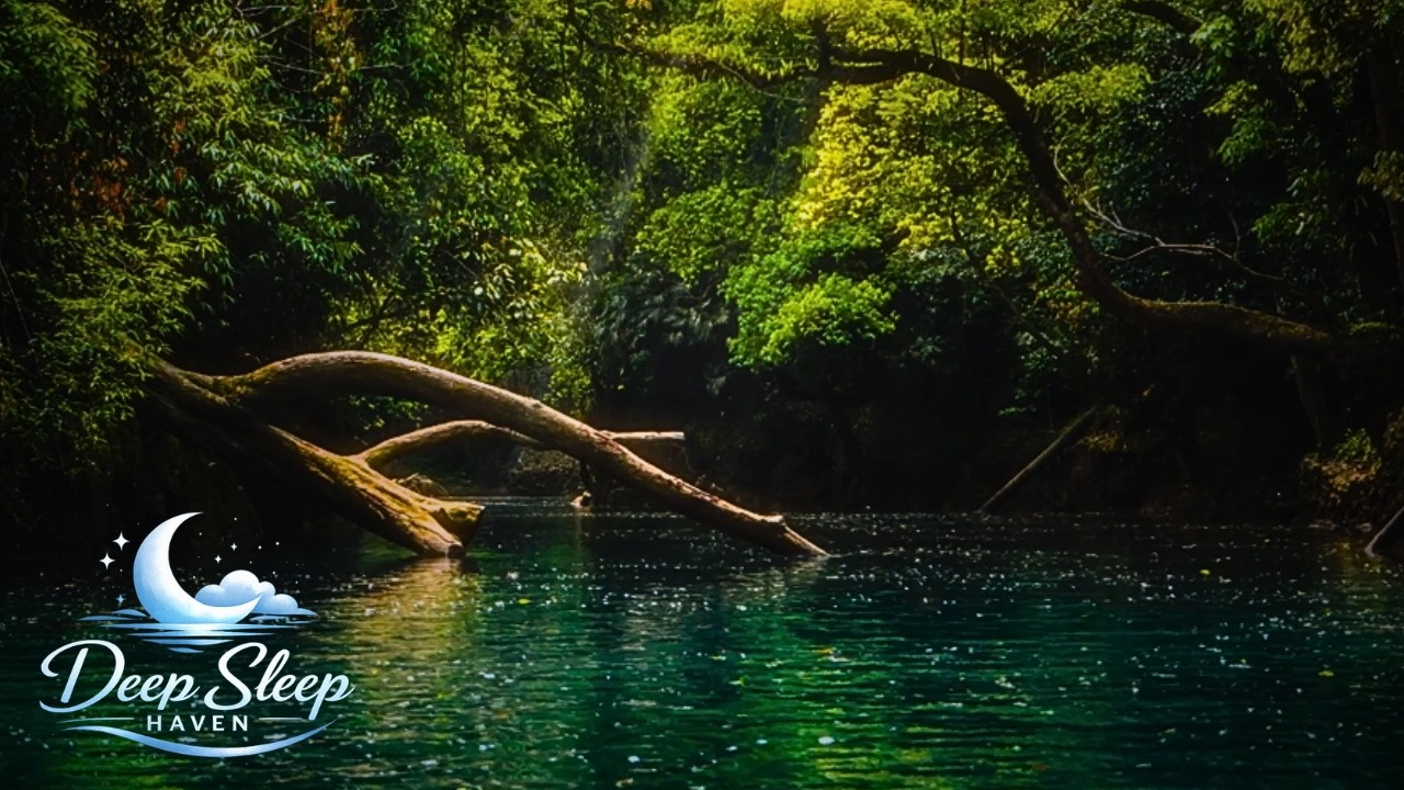 Jungle River in Crystal Clear Water 🌿 Relaxing Nature Ambience for Sleep