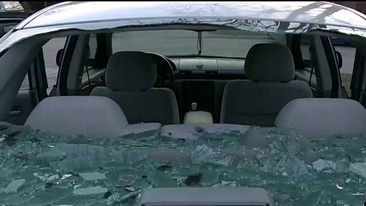 Woman's rear window shattered on I-696