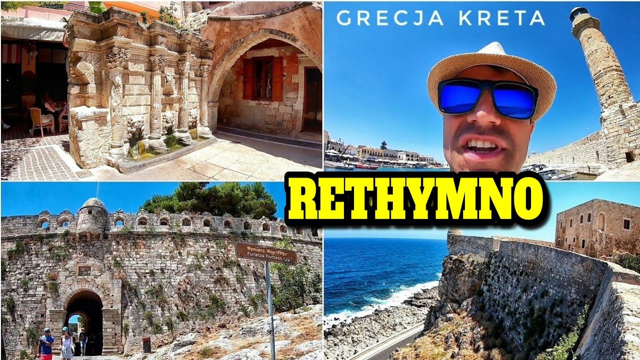 Rethymno, Crete, Greece 🇬🇷 Kreta, Grecja - Wenecka Forteca, Stare Miasto, Fontanna Rimondi, Latarnia