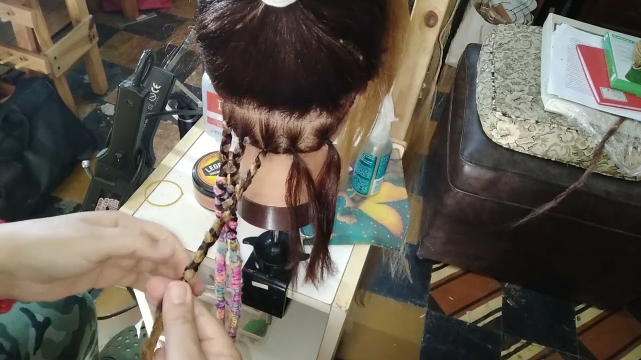 como colocar rastas/dreads simples.(rastas sintéticas temporales) 🇦🇷 argentina mcf maquillaje_dreads