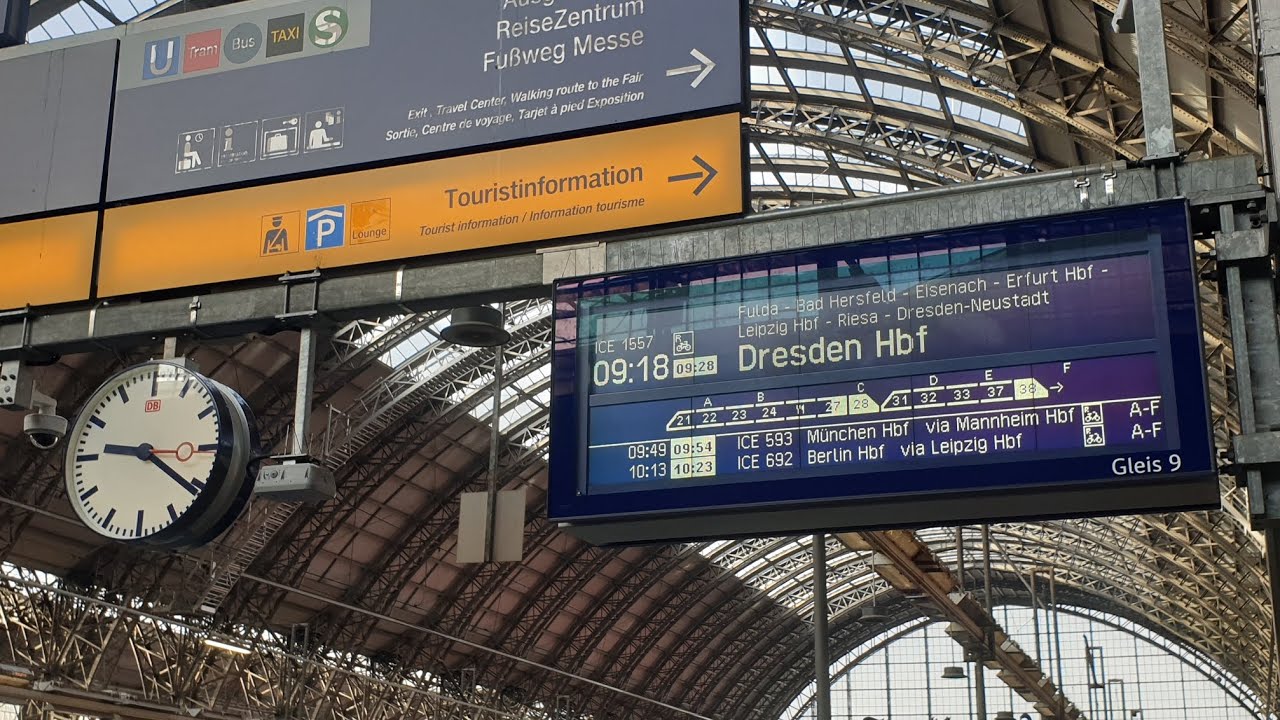 Abfertigung des ICE 1 in Frankfurt (Main) Hauptbahnhof + Ansage & Abfahrt