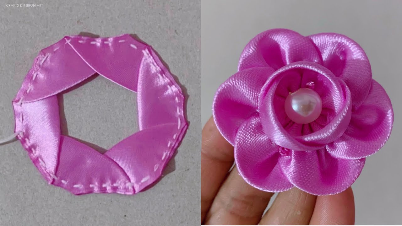 Create Beautiful Satin : Ribbon Flowers FAST | Make Elegant Satin Ribbon Flowers in Minutes | Diy