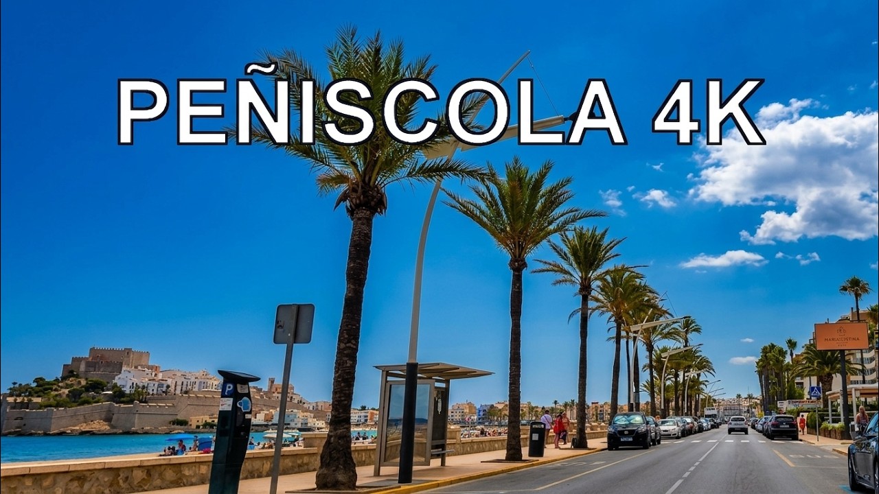 Peñiscola (Castellon, Valencia, España) Conduciendo 4K Viaje en Coche