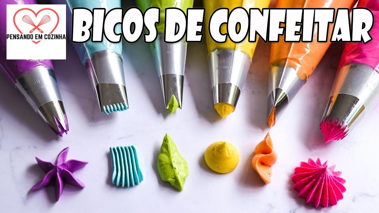 CONFEITARIA PARA INICIANTES - 9 Tipos de BICOS DE CONFEITAR que n&atilde;o Pode Faltar Na Sua Cozinha