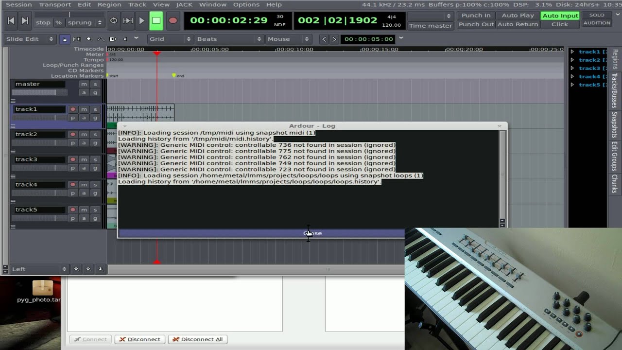 MIDI Controllers with Ardour - Linux
