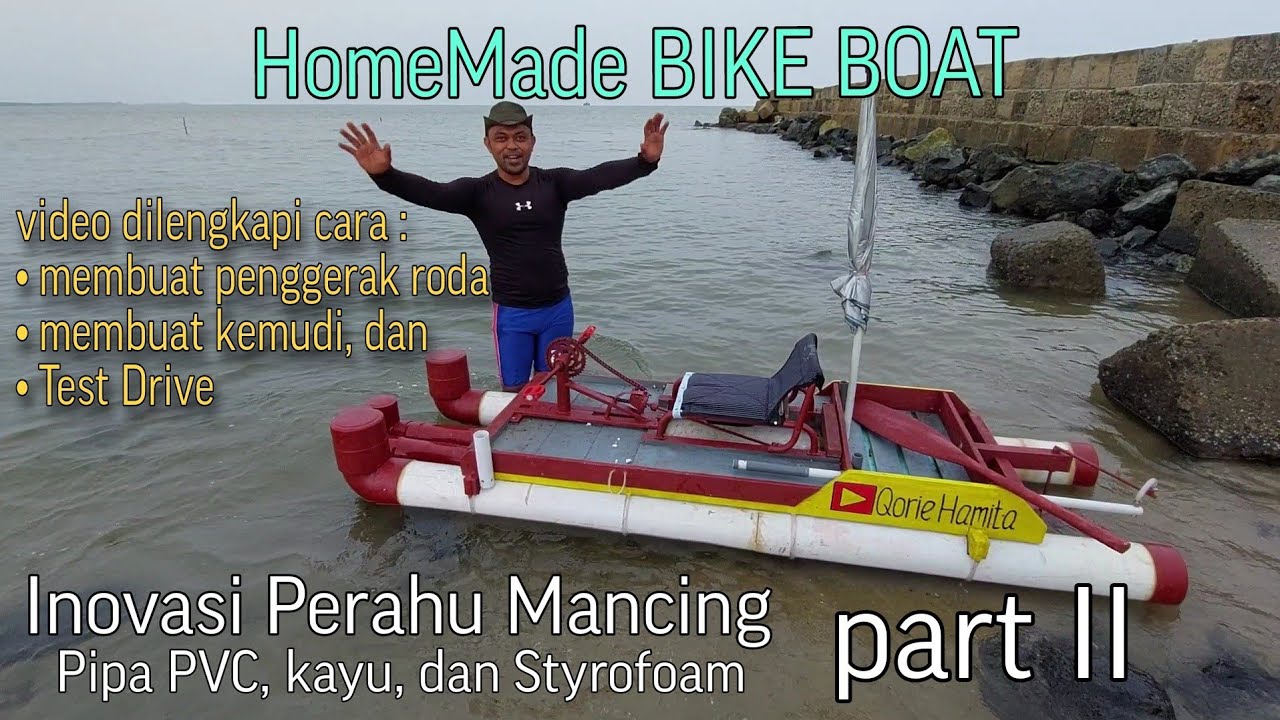 ide kreatif membuat perahu mancing dari pipa PVC. part II