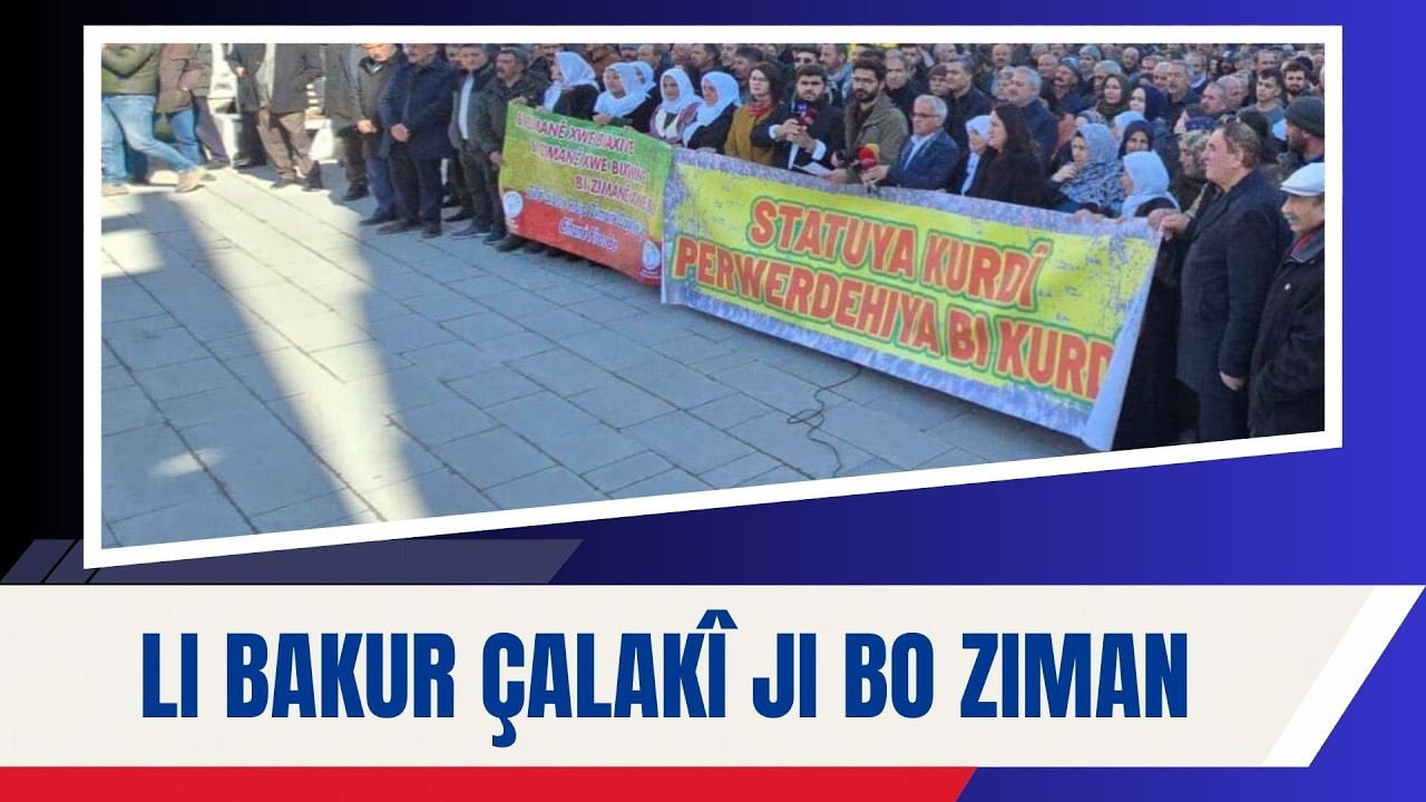 Bi dirûşma 'statûya Kurdî, Perwerdeya Kurdî' meş û şahî hatin li darxistin.