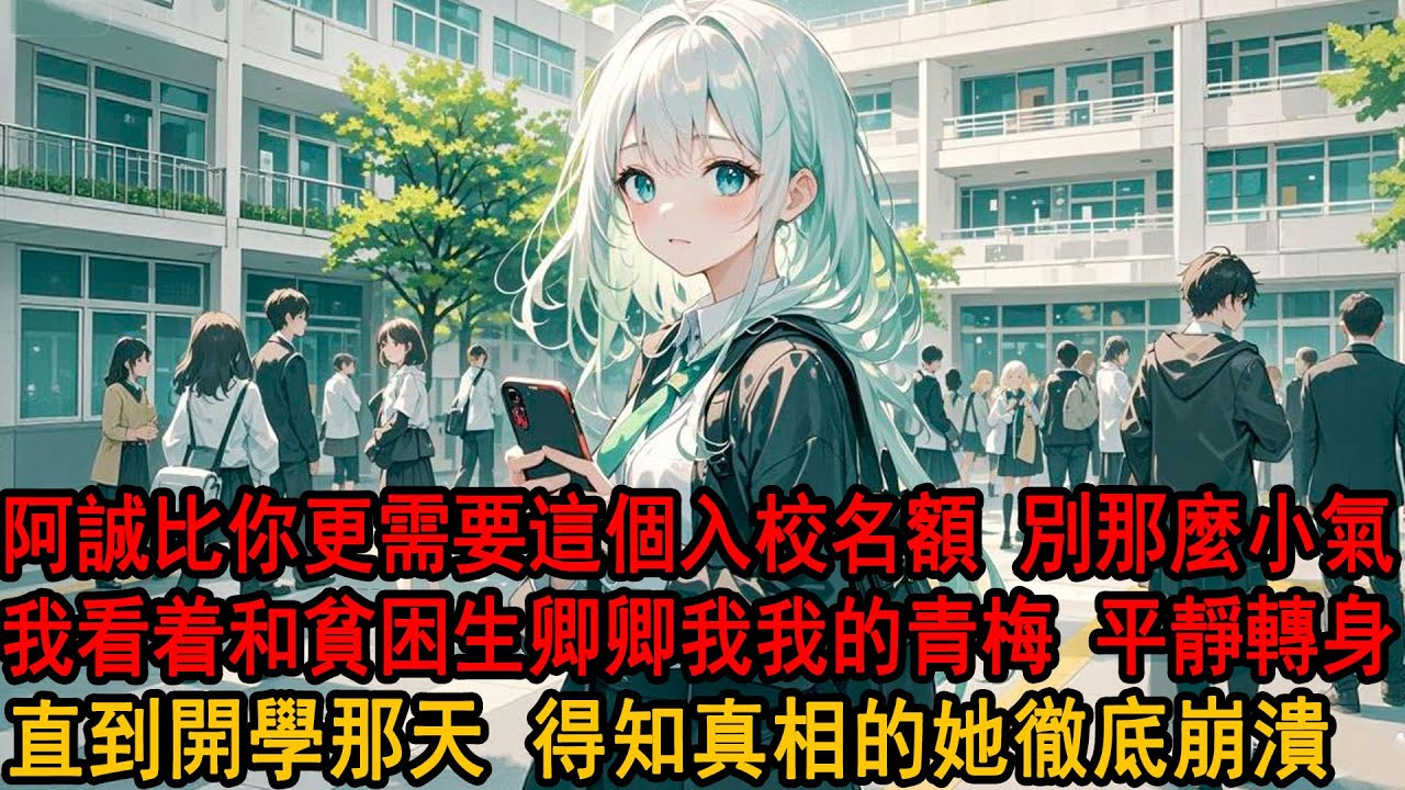 常年考第一的青梅收到清北錄取書那天，帶着貧困生立刻找到我，讓我將入校名額給他。我冷笑，有沒有一種可能我才是那個省狀元，高中三年不過是讓着她，她得知真相徹底崩潰。#小说 #爱情