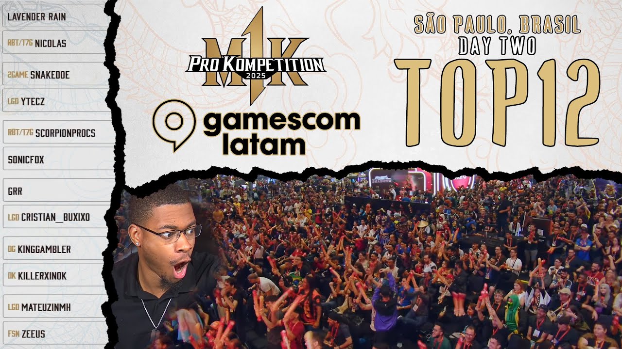 MK1 Gamescom LATAM Top 12 & Top 8 - Mortal Kombat 1 Pro Kompetition 2025 Brasil
