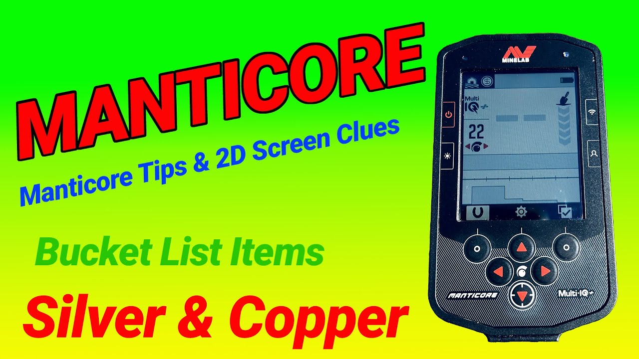 Minelab Manticore Tips and 2D Screen Clues