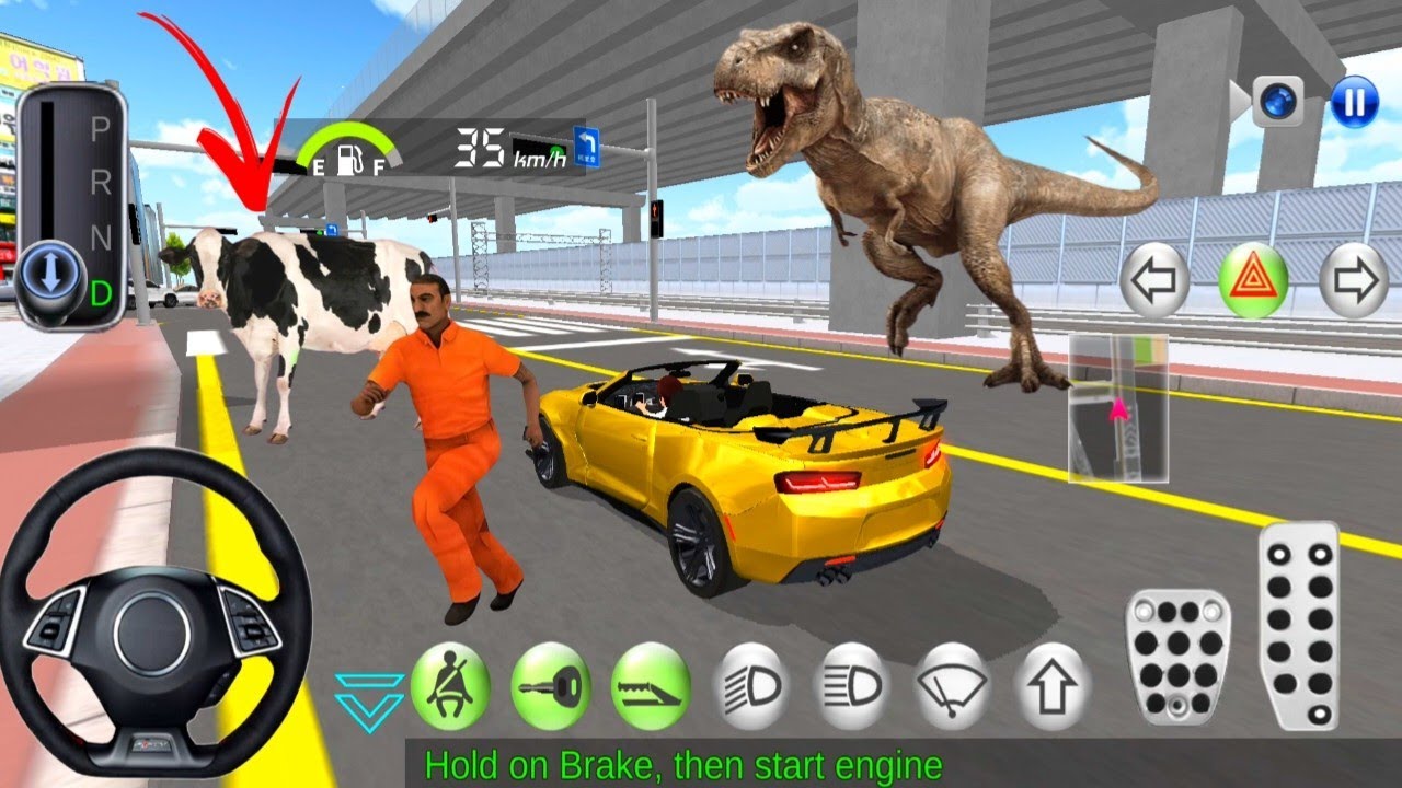 3d Ferrari car - 3d Driving Class Simulator - Dragon vs Caw - Android Car Gameplay