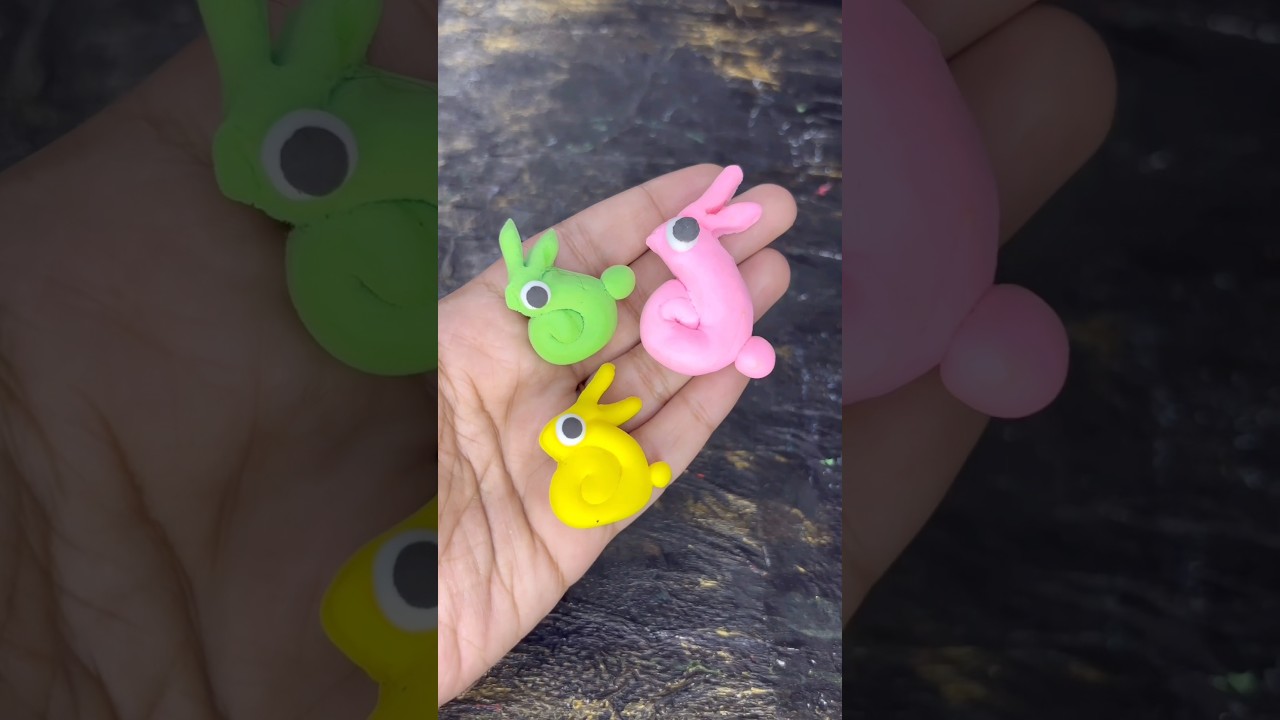 DIY cutest rabbit 🐇 |Diy super clay|How to make rabbits with clay  