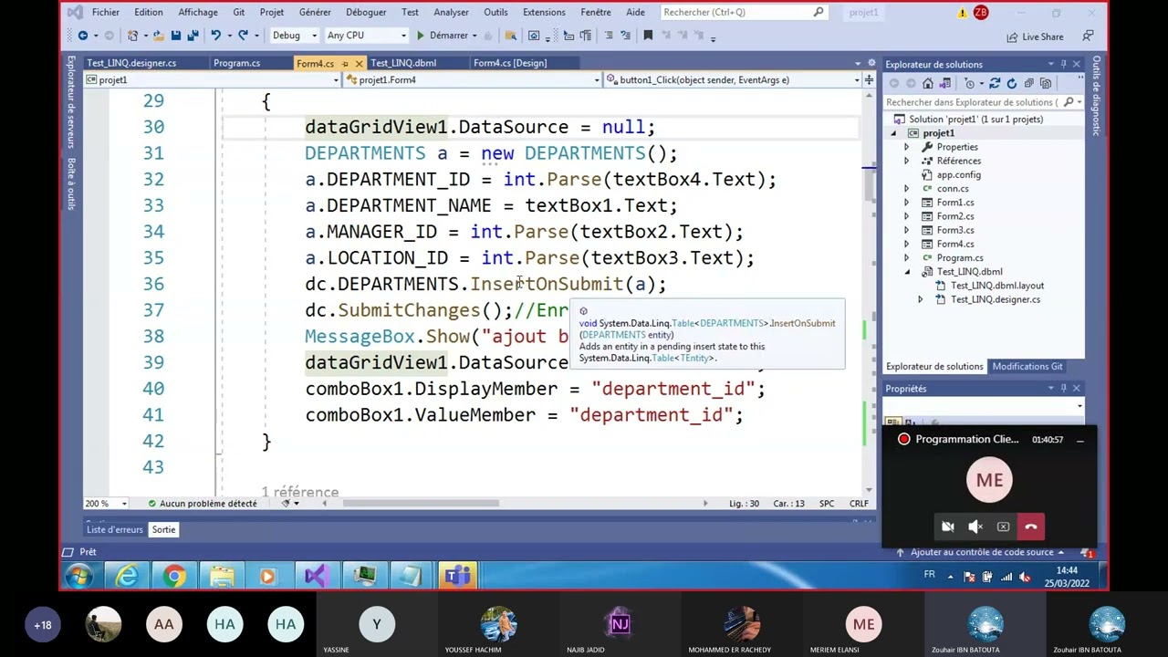 3. Linq To SQL: Boutons  Ajouter-Supprimer-Modifier-Datagridview et Boutons de Navigation