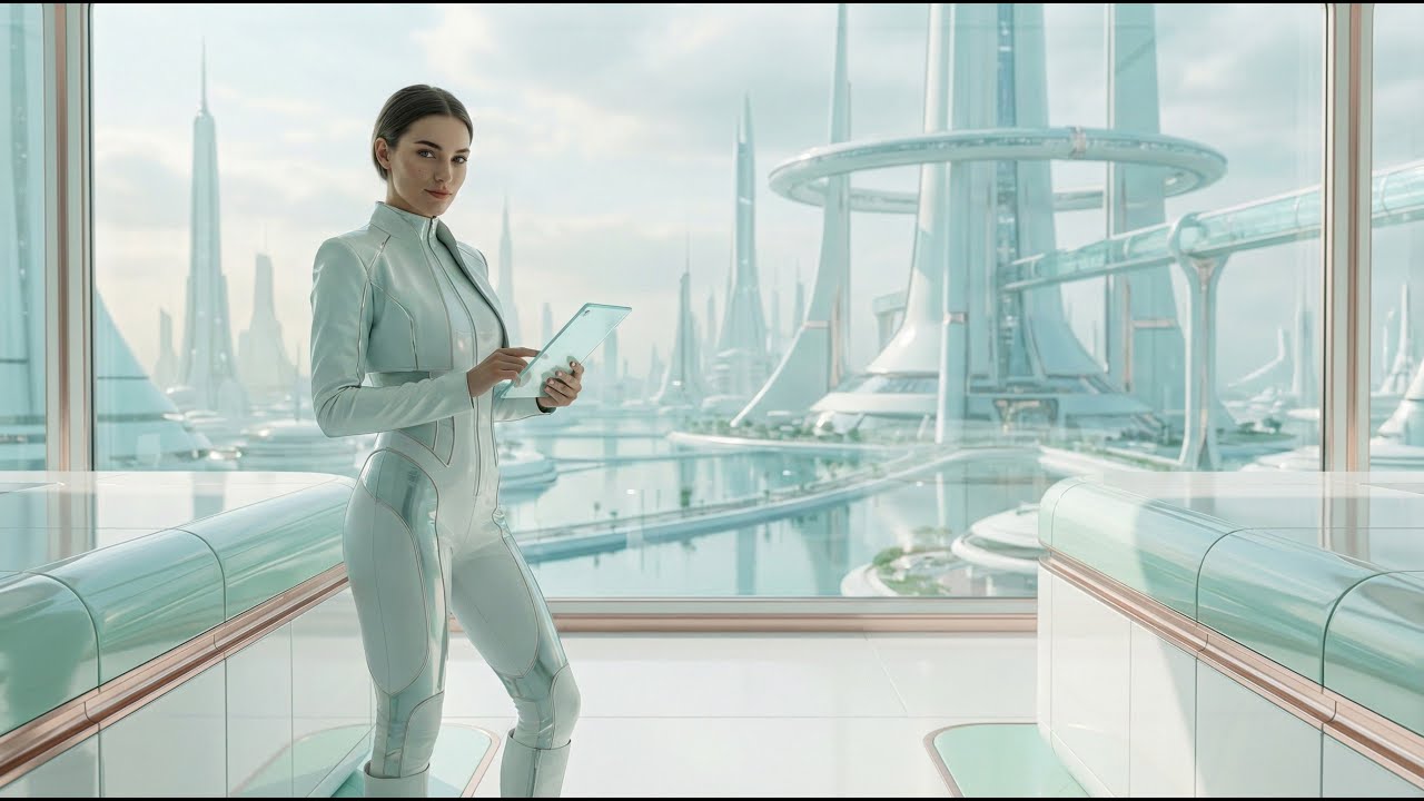 Chillcosmos - Inside Mint Utopia | Clean Sci-Fi Megacity Visual Journey