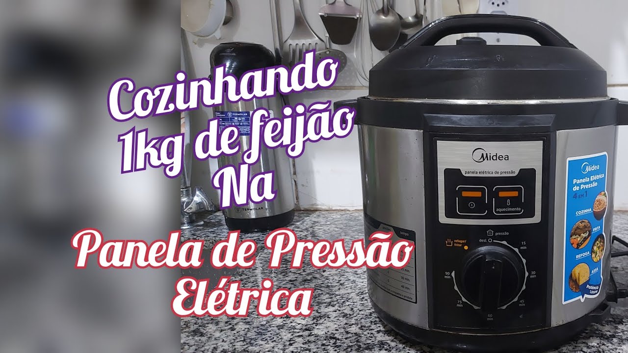 Cozinhando 1kg de feijão na Panela Elétrica Midea 6 litros PPB71
