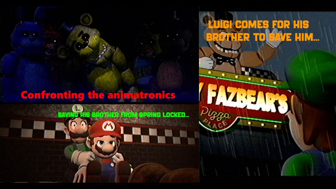 Mario in Animatronic Horror chapter 4 Luigi investigates the pizzeria saves his brother...