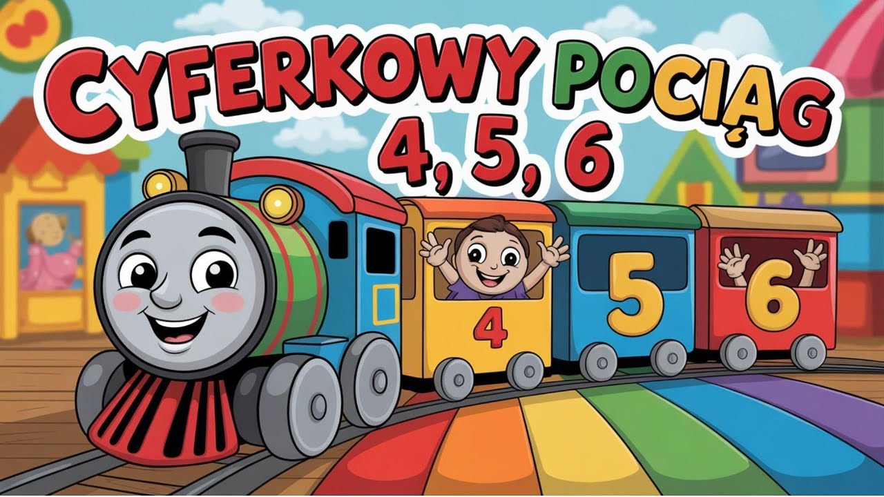 Cyferkowy Pociąg 4, 5, 6 🎵 Piosenka do Nauki Liczenia | Część 2 | Bajkowe Piosenki