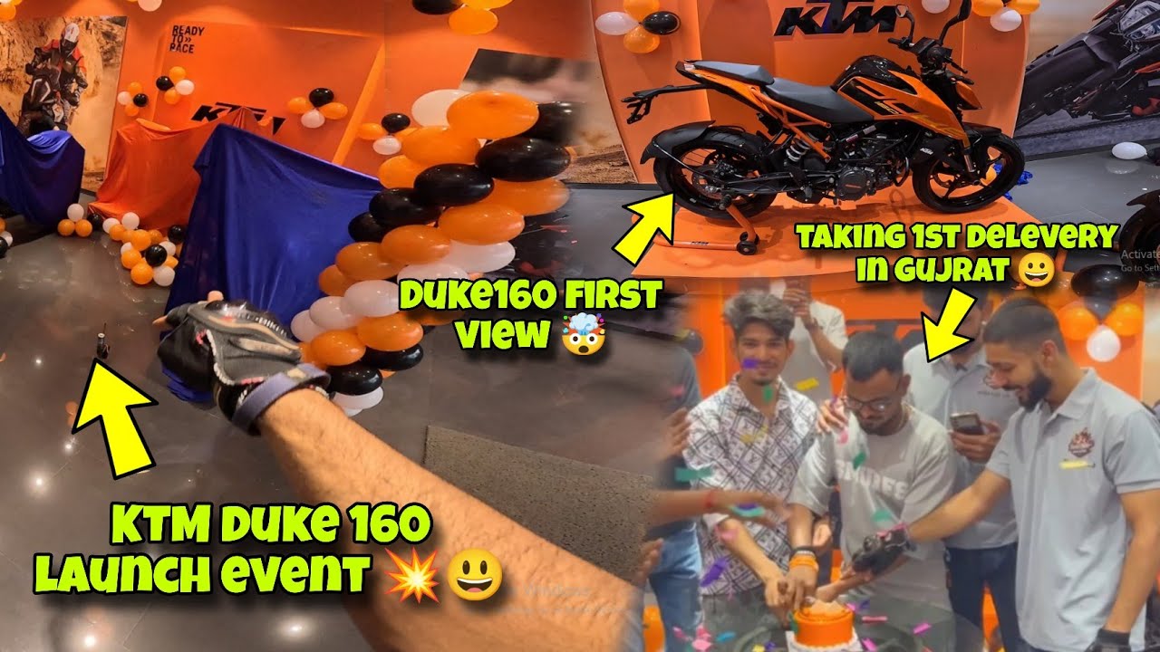 KTM ne duke 160 launch kardiya 😨💥|| 1st delevery in gujrat ✅🫂#surat #ktm 