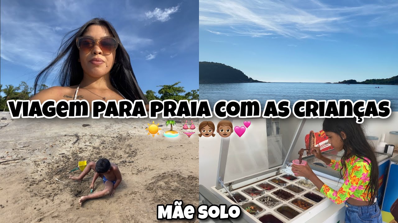 VIAJAMOS PARA PRAIA 🏖️ | aproveitando o finalzinho das férias das crianças | eles amaram| MÃE SOLO 💕