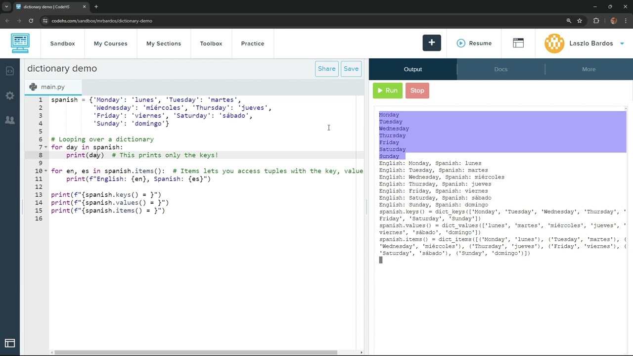 10. Into to Dictionaries in Python