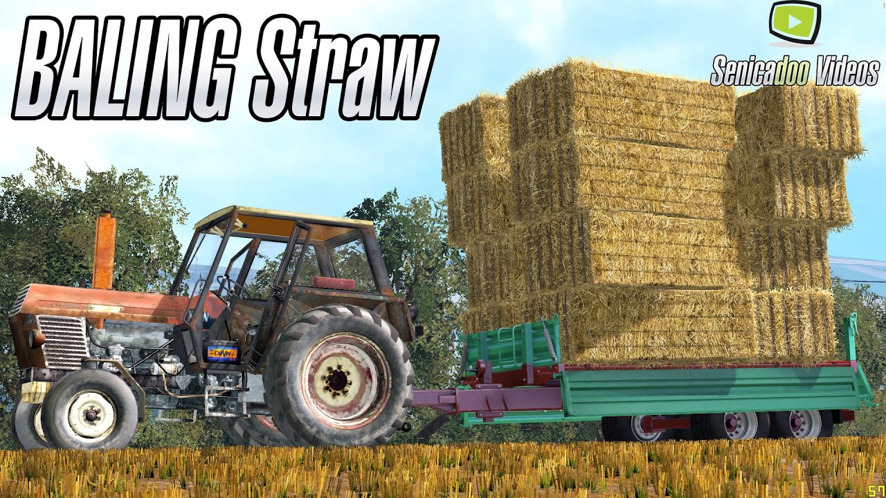 Baling Straw Square bales in Old Streams