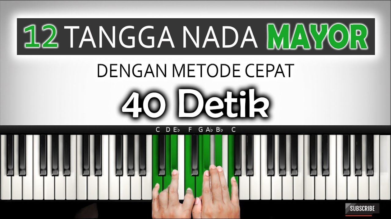 Mencari 12 Tangga Nada MAYOR dengan metode cepat 40 detik | Belajar Piano Keyboard