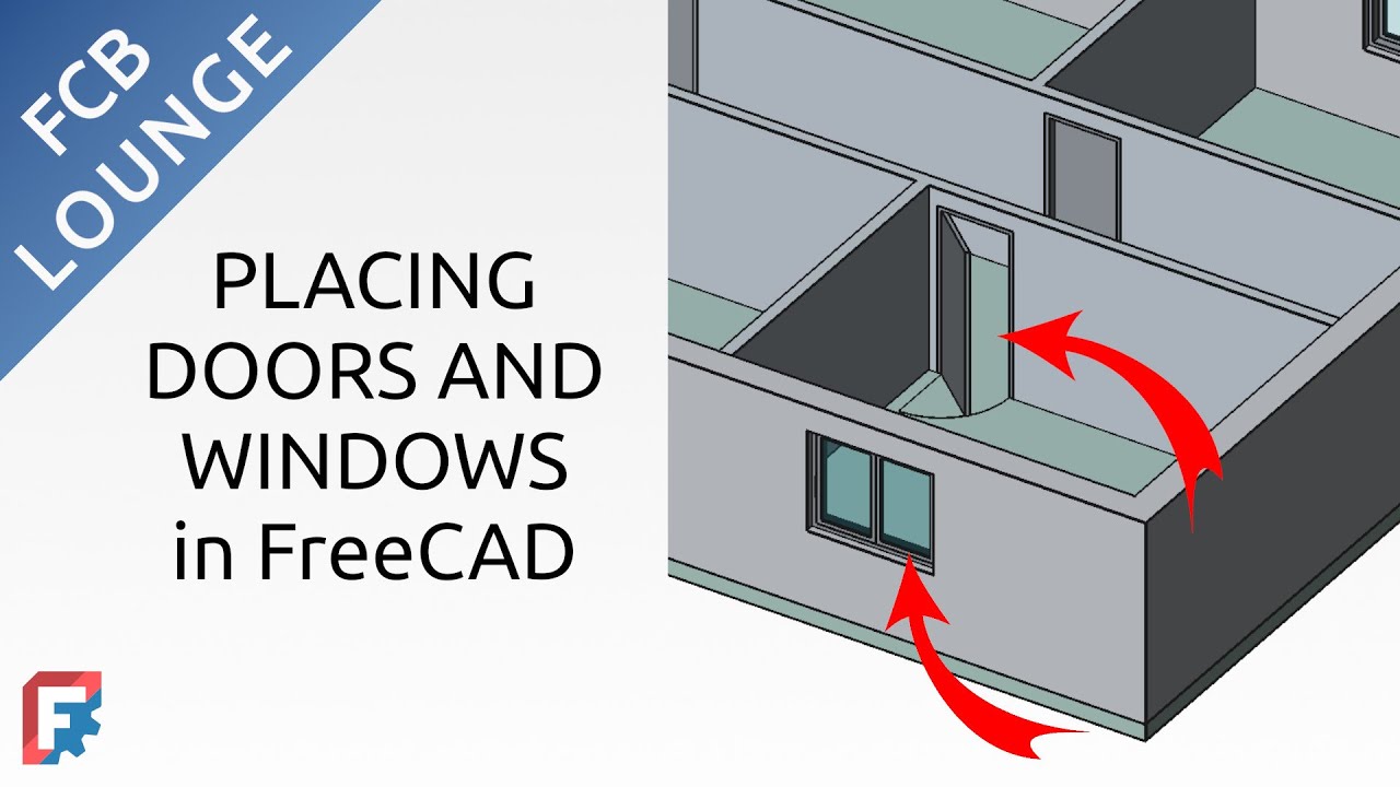 Размещение дверей и окон в FreeCAD BIM