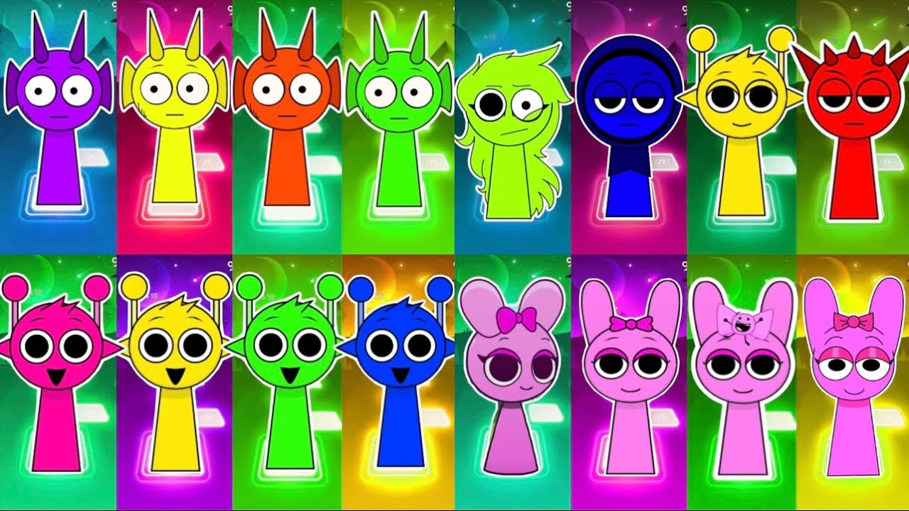 SPRUNKI Incredibox - Coffin Dance Song (COVER) Tiles hop step 🔴💥🔝🚨