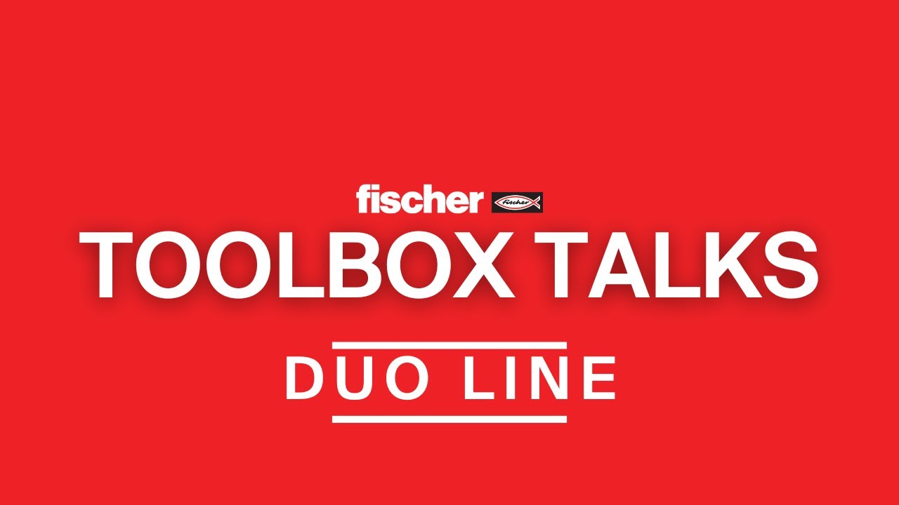 fischer DuoLine wallplug and anchor range | fischer ToolBox Talks Training
