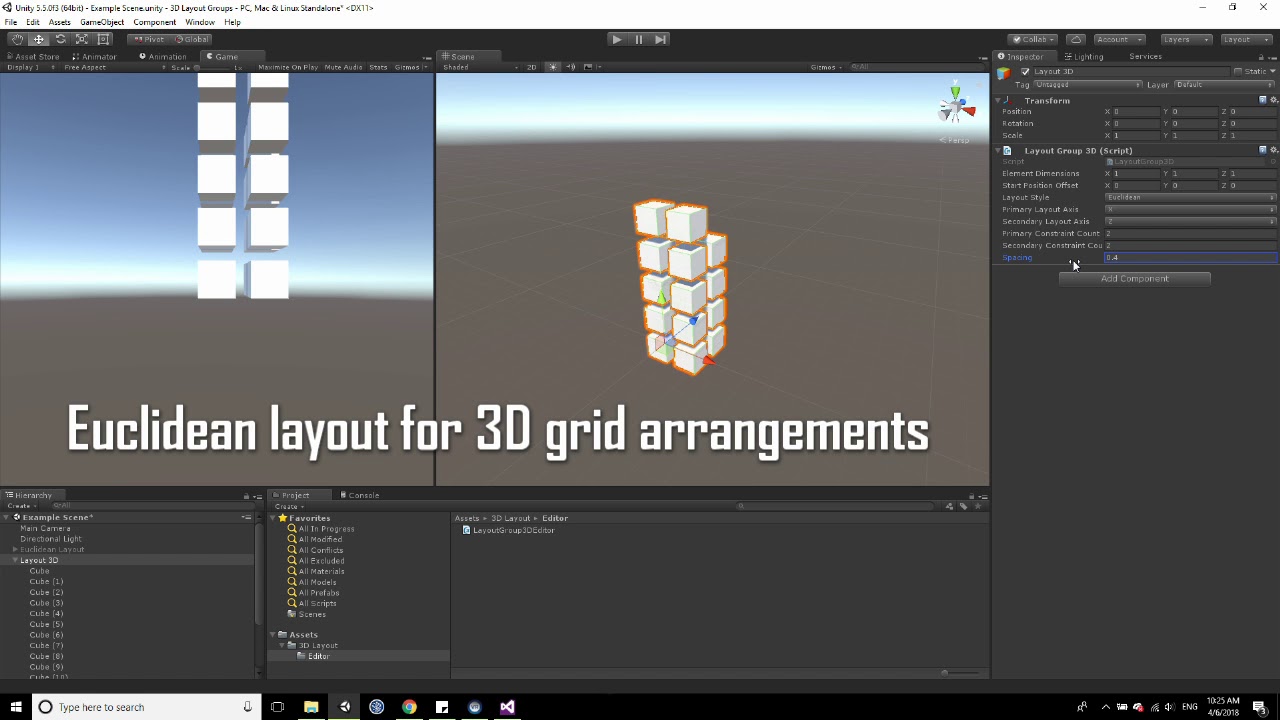 3D Layout Groups for Unity