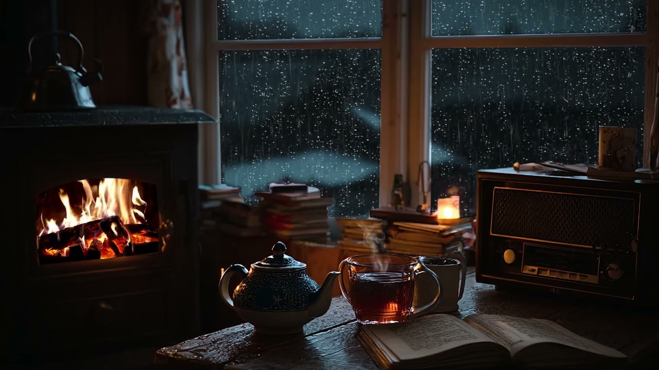 Heavy Rainy Night in a Forest Cabin 🌧️ Sleep & Relaxation Ambience