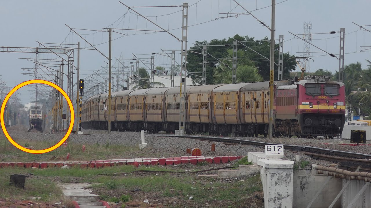 Parallel OVERTAKE | RAJDHANI Furiously OVERTAKES PURI Express | UJJAINI Exp OVERTAKES Freight | I R