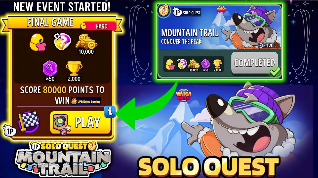 Full~SOLO QUEST~MOUNTAIN TRAIL/5 SOLO/ Lights Up/ Mutation Lab/Column Mania/ Match & Hatch/5 Colors