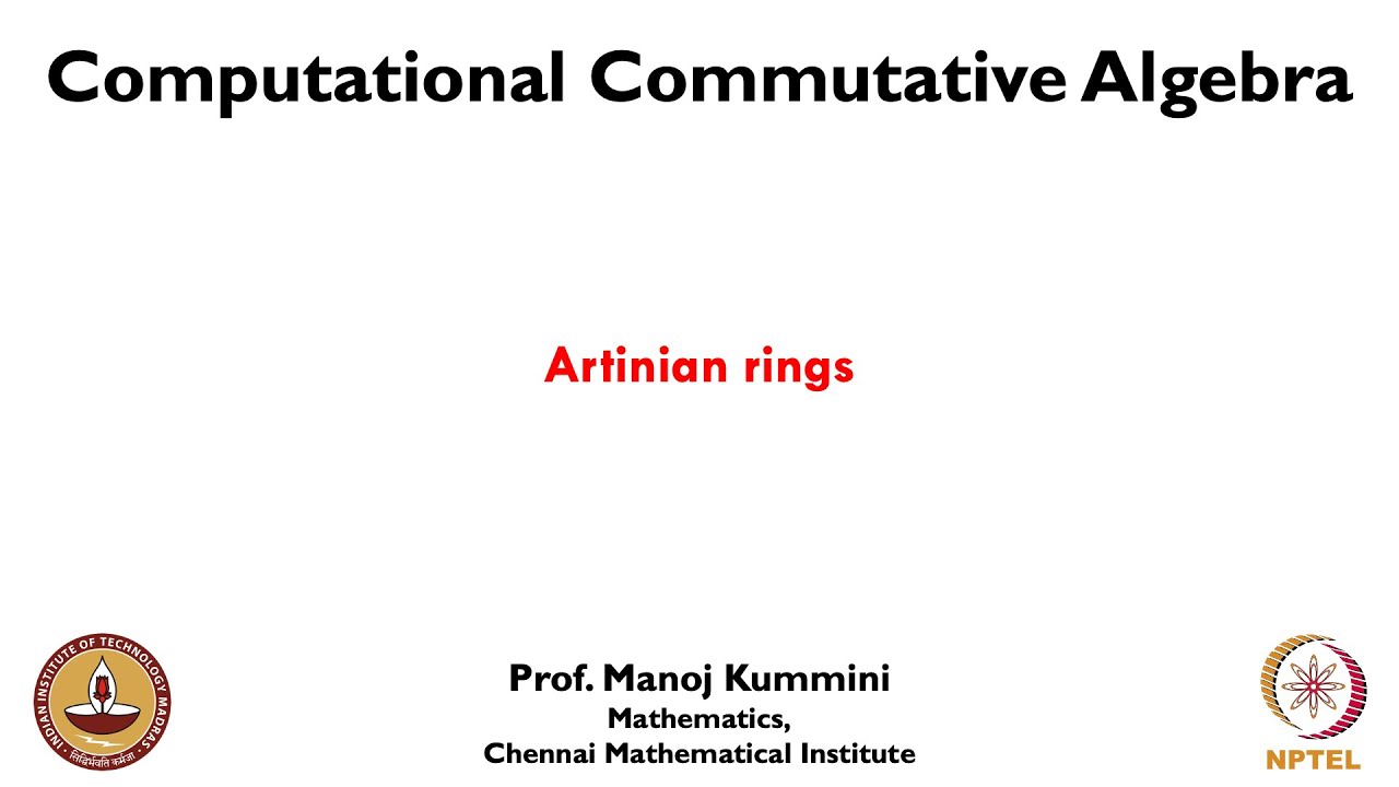 mod08lec36 - Artinian rings