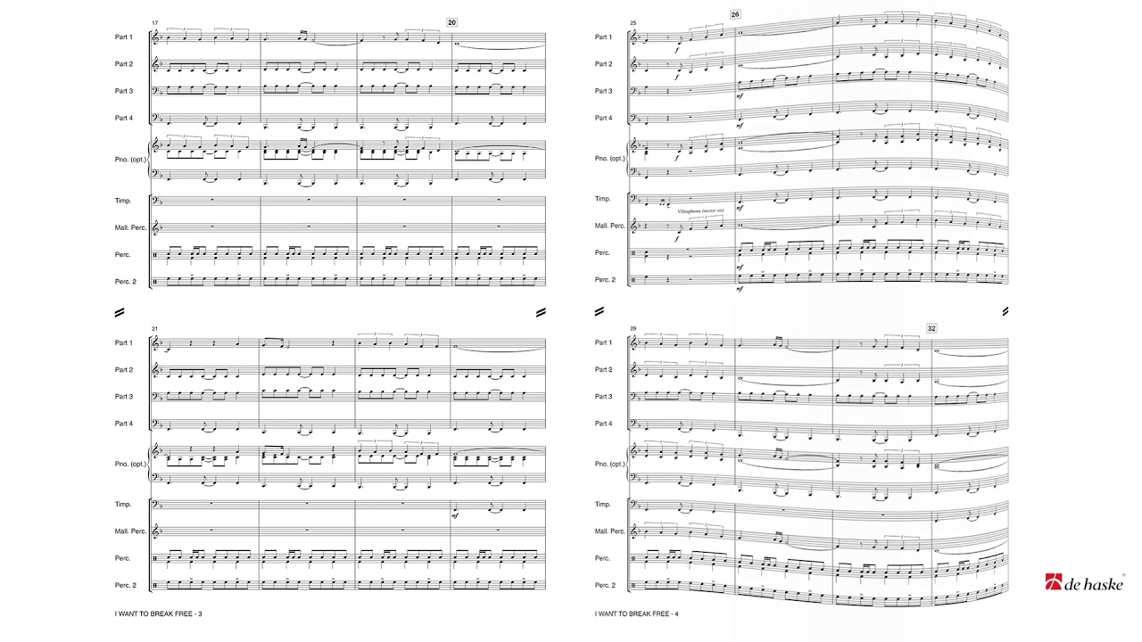 I Want to Break Free – arr. by Roland Kernen