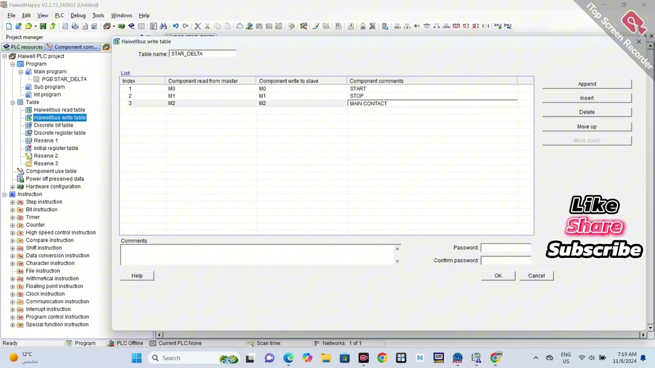 HAIWELL PLC [ STAR_DELTA ] PROGRAMMING