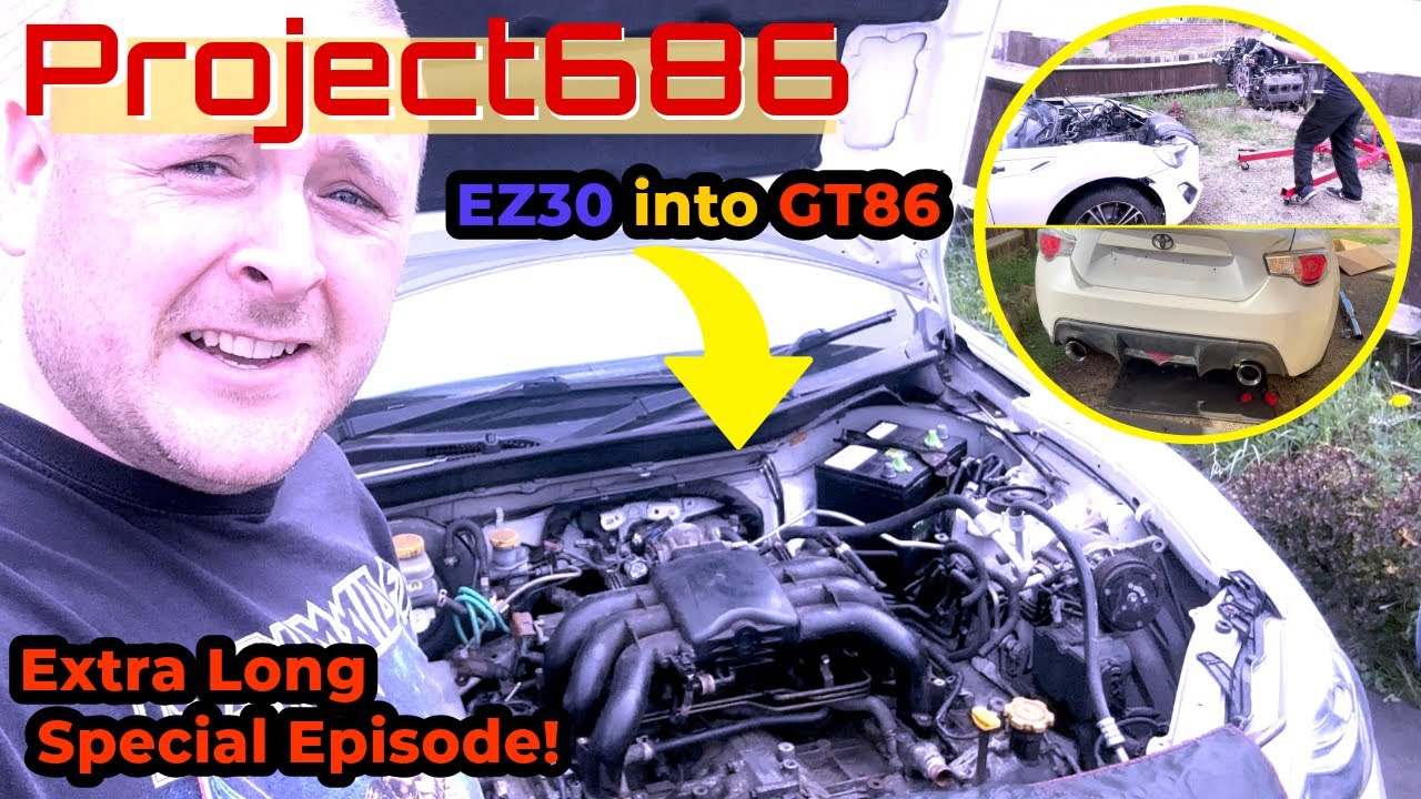 Project686 EP9 - Exhaust/Brakes & oh yeah.. an EZ30 in a GT86 #gt86 #brz #frs #toyota #subaru #ez30 