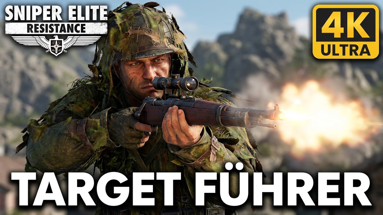 Sniper Elite Resistance  - DLC Target Führer - Lights Camera Achtung Mission [ 4K Ultra Graphics ]