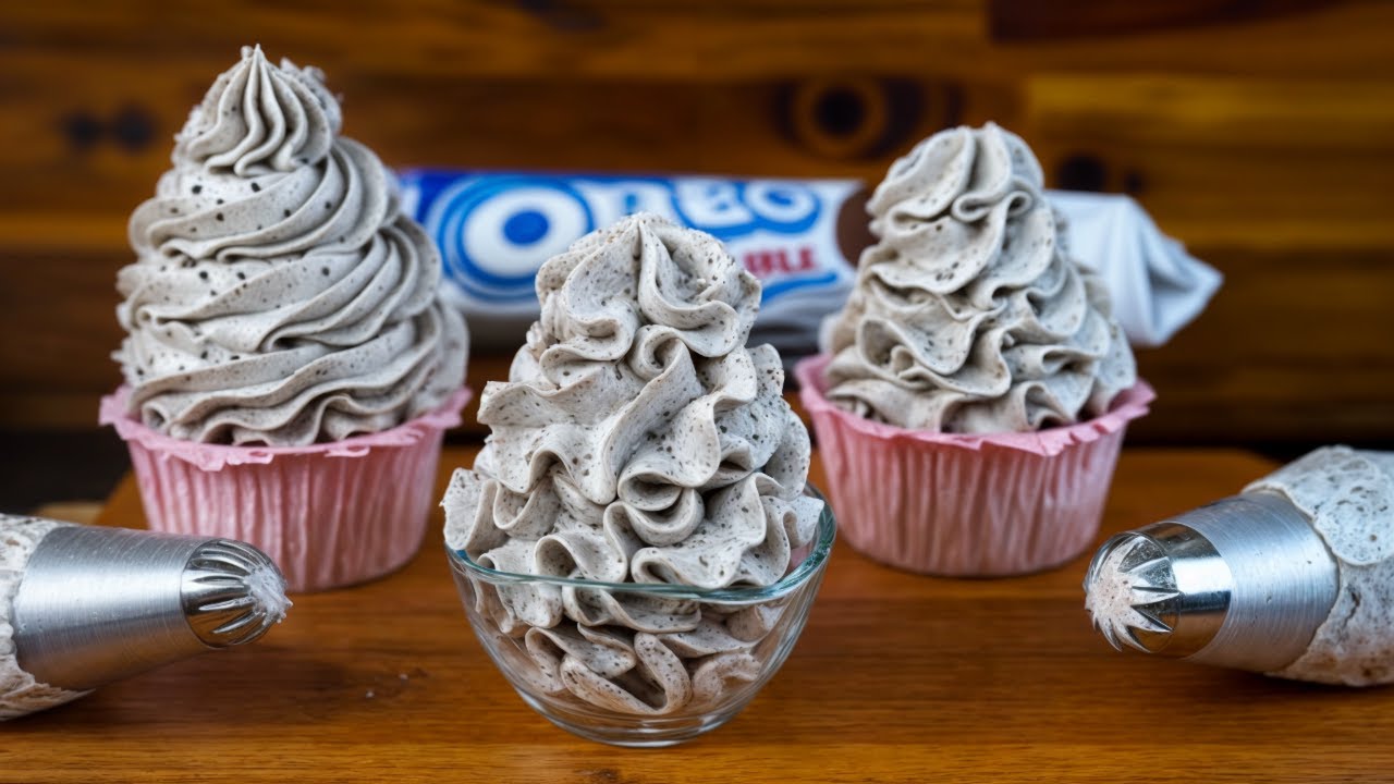 Очень твердый и легкий крем Oreo🍪 без масла, идеально подходит для украшения и начинки тортов и пиро