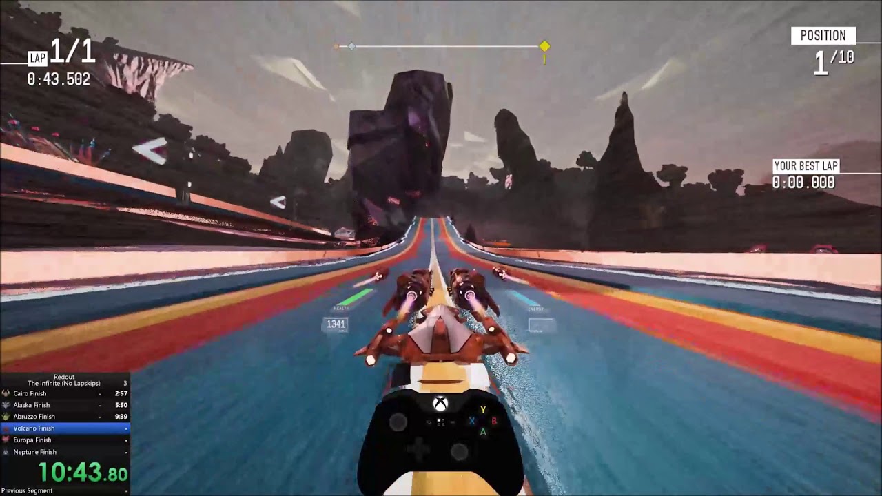 Redout - The Infinite Speedrun 21:38.67 (19:56.096 In Game Time) [1.6.4]