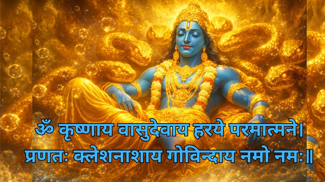 Krishnaya Vasudevaya Haraye Paramatmane   Powerful Krishna Mantra #iskon#vishnu#premanandjimaharaj 