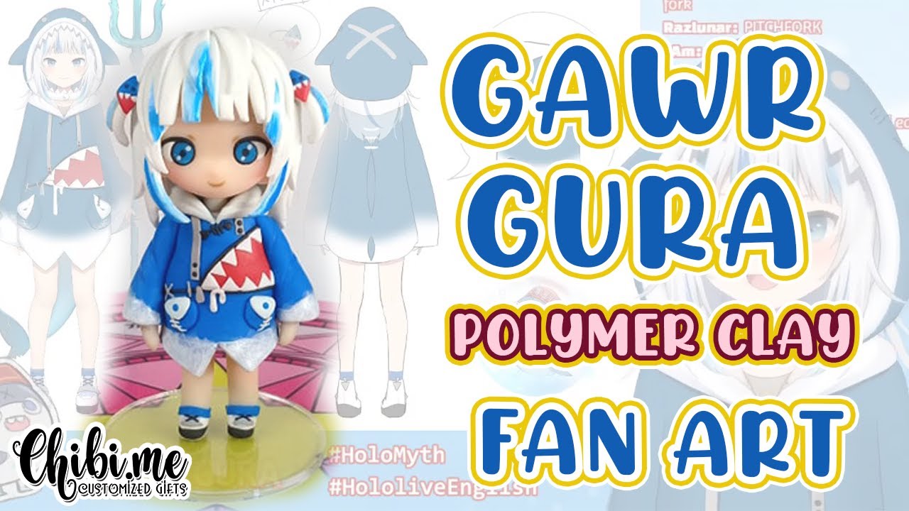 Gawr Gura Chibi Clay Fan Art Hololive