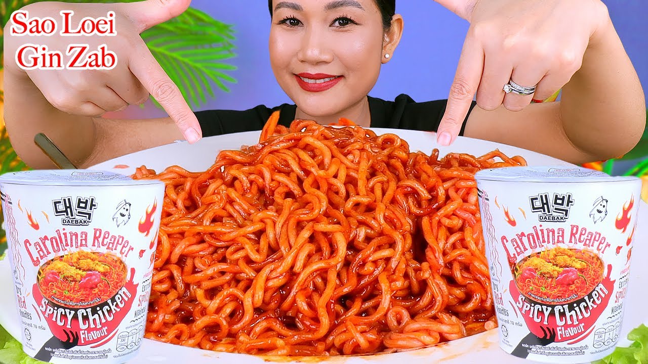 กินมาม่าเผ็ดที่สุดในโลก 2 ถ้วย ‼️ความเผ็ดระดับ 2,200,000 SHU | Carolina Reaper 🔥🔥