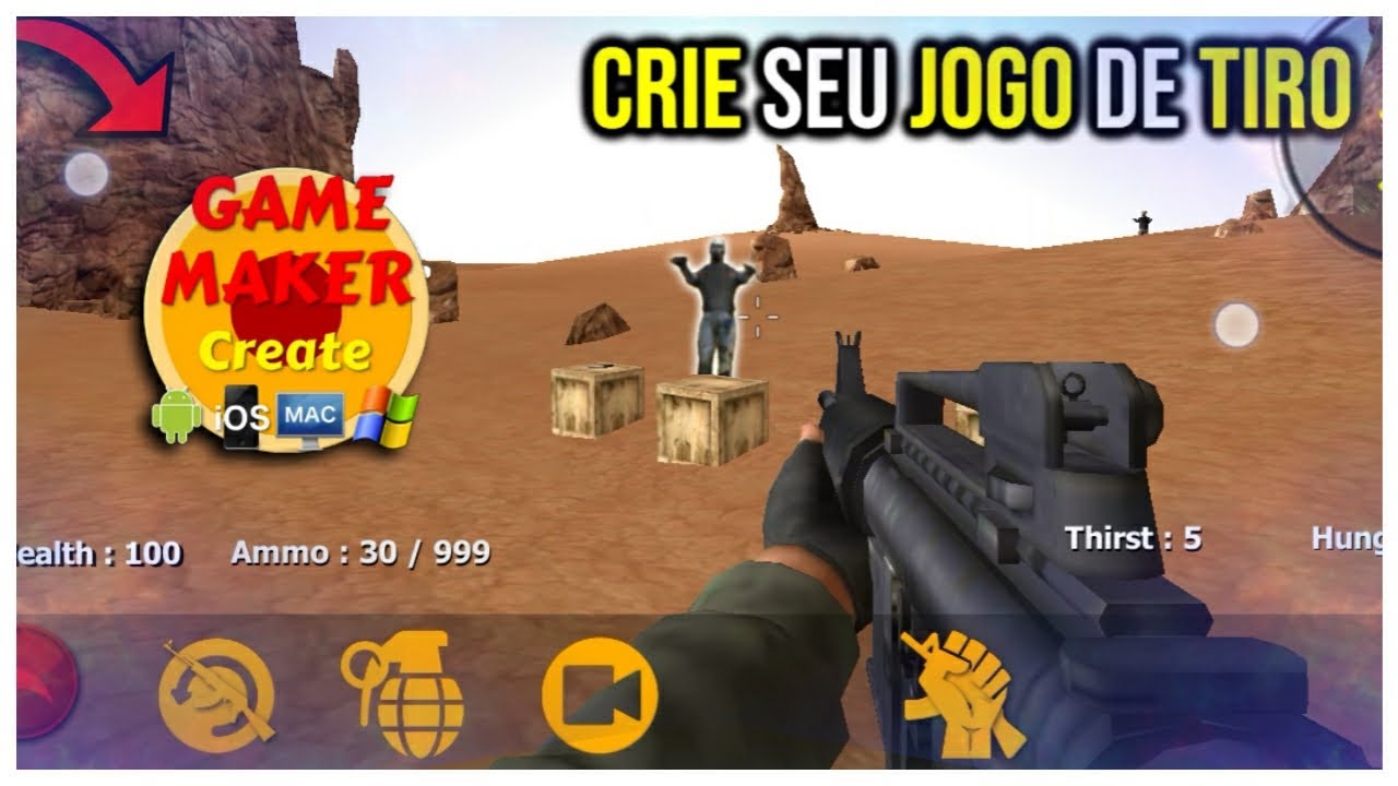 COMO CRIAR UM JOGO NO CELULAR | COMO CRIAR UM JOGO DE TIRO PELO CELULAR