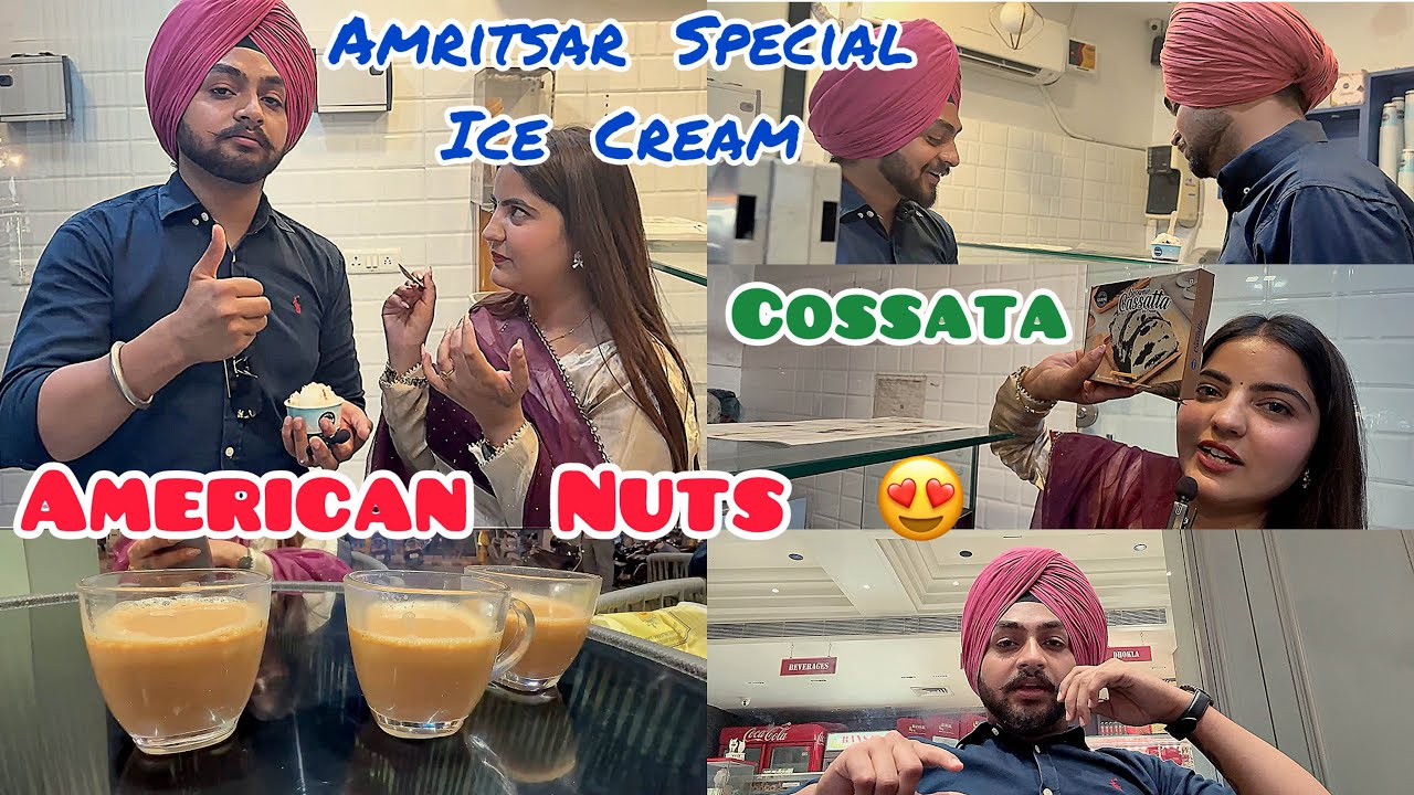 Amritsari Special Ice Cream 🥹🥹 || Cossata ❤️😍😍 || American Nuts Flavour 🥹❤️|| vlog Shoot #singhhusan