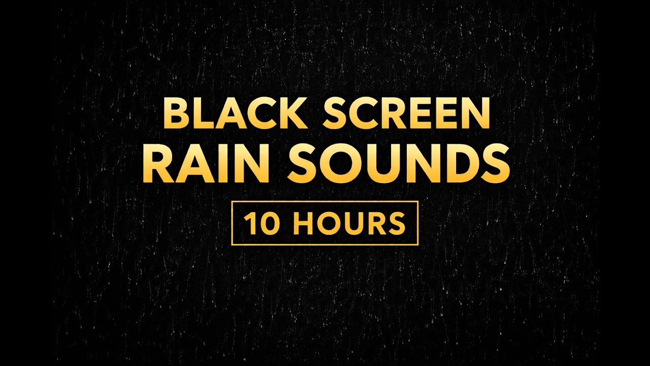 Light Rain Sounds for Sleep | Black Screen Rain Ambience (10 Hours)
