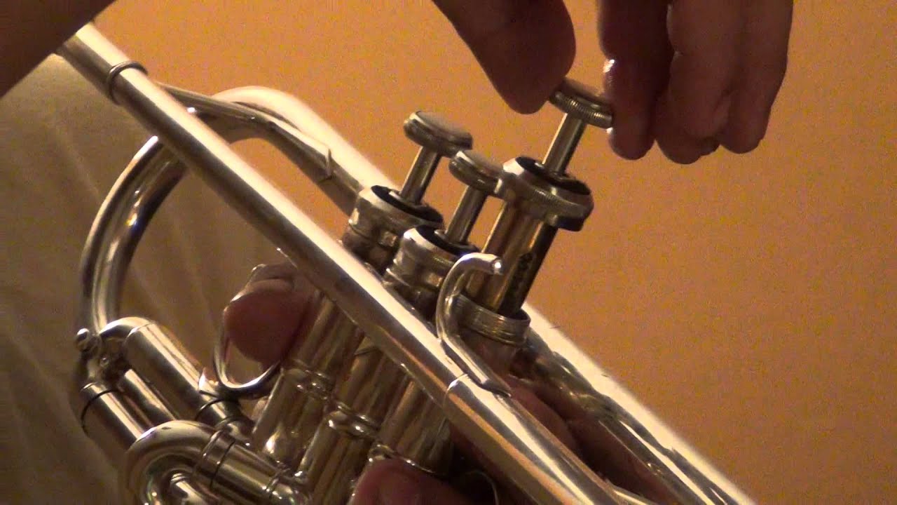 APRENDIENDO A TOCAR TROMPETA  #2  (  aceitando los embolos o valvulas )